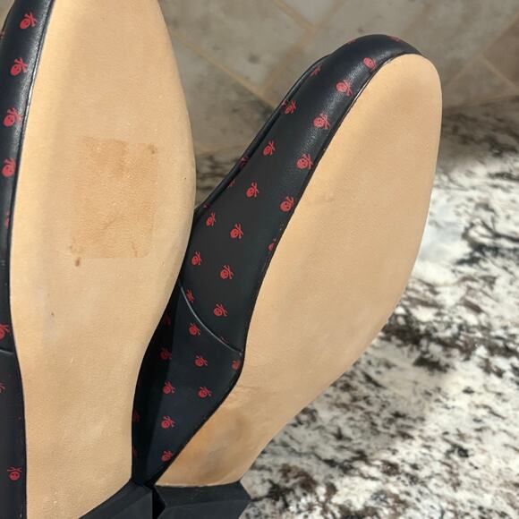 NEW G/FORE Navy Blue Skull Killer T's Leather Mules Size 8 - Picture 5 of 8